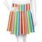 Retro Vertical Stripes Skater Skirt - Front