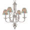 Retro Vertical Stripes Small Chandelier Shade - LIFESTYLE (on chandelier)
