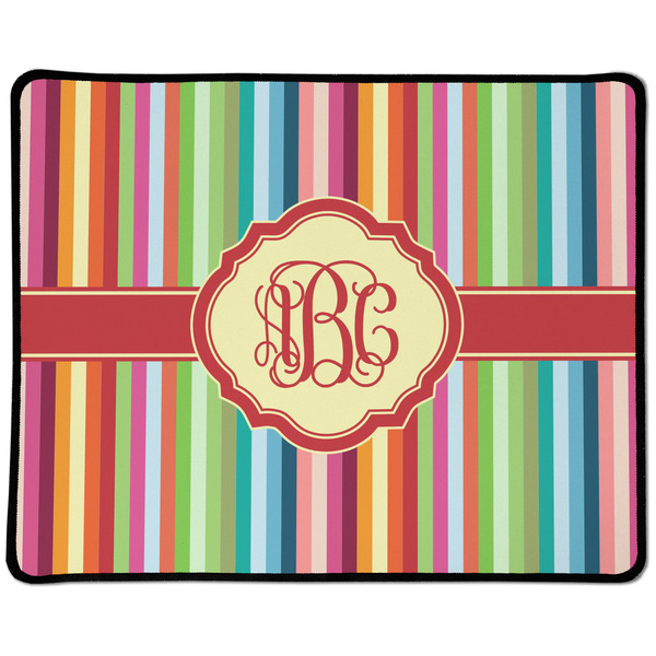 Custom Retro Vertical Stripes Large Gaming Mouse Pad - 12.5" x 10" (Personalized)