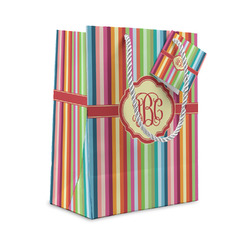 Retro Vertical Stripes Small Gift Bag (Personalized)