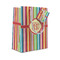 Retro Vertical Stripes Small Gift Bag - Front/Main