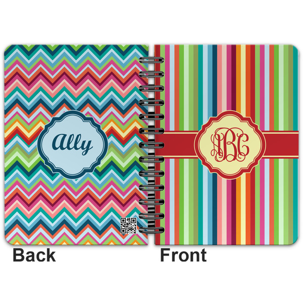 Retro Vertical Stripes Spiral Journal 5 x 7 - Apvl