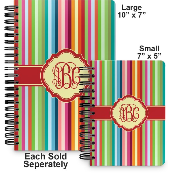 Retro Vertical Stripes Spiral Journal - Comparison