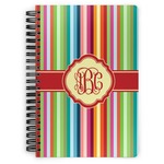 Retro Vertical Stripes Spiral Notebook (Personalized)