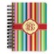Retro Vertical Stripes Spiral Journal Small - Front View