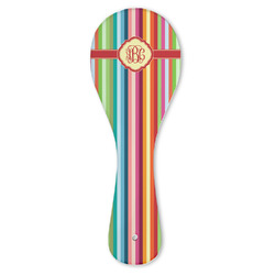 Retro Vertical Stripes Ceramic Spoon Rest (Personalized)