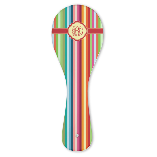 Custom Retro Vertical Stripes Ceramic Spoon Rest (Personalized)