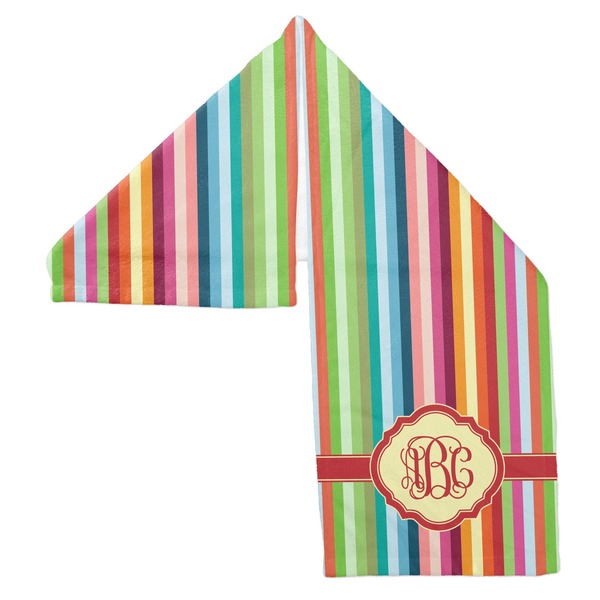 Retro Vertical Stripes Sports Towel Folded - Both Sides Showing