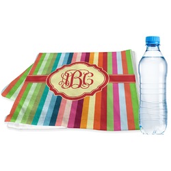 Retro Vertical Stripes Sports & Fitness Towel (Personalized)
