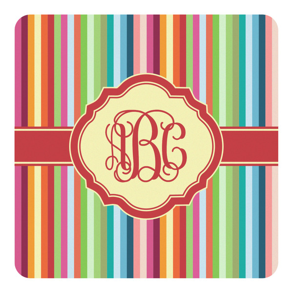 Custom Retro Vertical Stripes Square Decal - Large (Personalized)