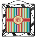 Retro Vertical Stripes Square Trivet (Personalized)