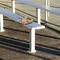 Retro Vertical Stripes Stadium Cushion (In Stadium)