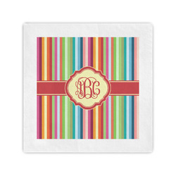 Retro Vertical Stripes Cocktail Napkins (Personalized)