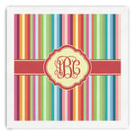 Retro Vertical Stripes Paper Dinner Napkins (Personalized)