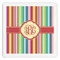 Retro Vertical Stripes Paper Dinner Napkins (Personalized)