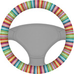 Retro Vertical Stripes Steering Wheel Cover (Personalized)