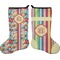 Retro Vertical Stripes Stocking - Double-Sided - Approval