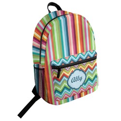 Retro Vertical Stripes Student Backpack (Personalized)