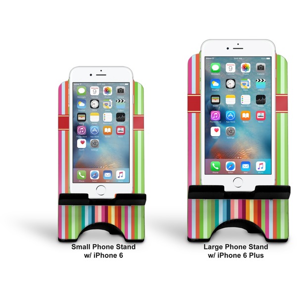 Retro Vertical Stripes Stylized Phone Stand - Comparison