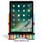 Retro Vertical Stripes Stylized Tablet Stand - Front with ipad