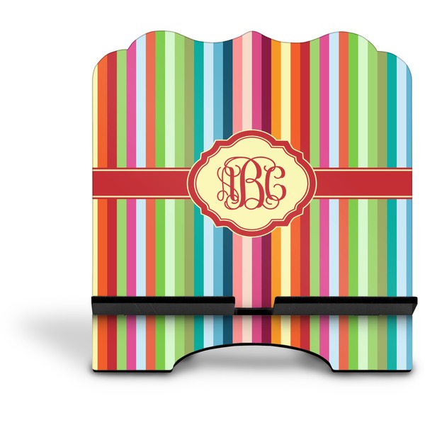 Retro Vertical Stripes Stylized Tablet Stand - Front without iPad