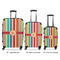 Retro Vertical Stripes Suitcase Set 1 - APPROVAL
