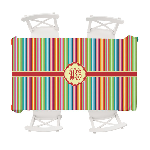Custom Retro Vertical Stripes Tablecloth - 58"x102" (Personalized)