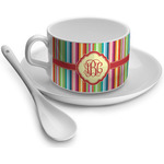 Retro Vertical Stripes Tea Cup (Personalized)