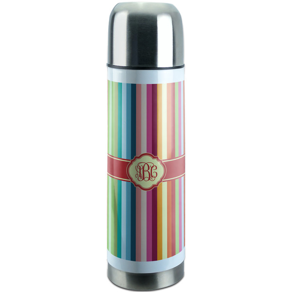 Custom Retro Vertical Stripes Stainless Steel Thermos (Personalized)