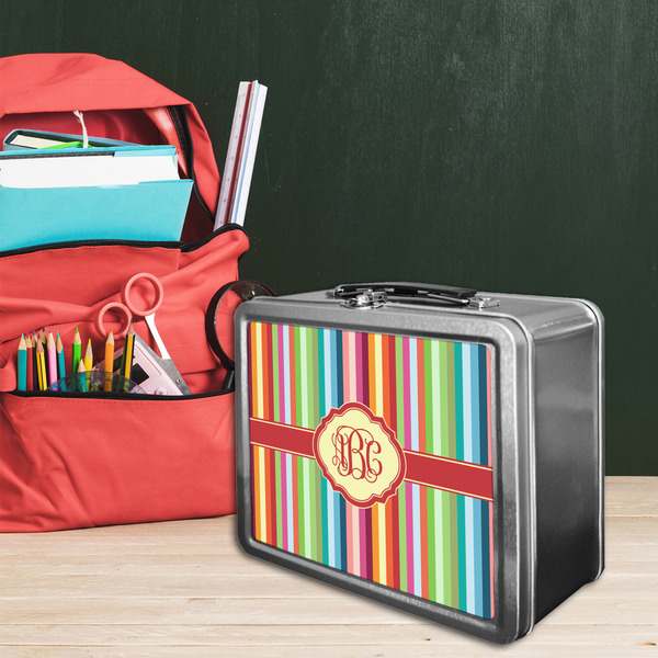 Retro Vertical Stripes Tin Lunchbox - LIFESTYLE