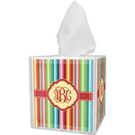 Retro Vertical Stripes Tissue Box Cover (Personalized)