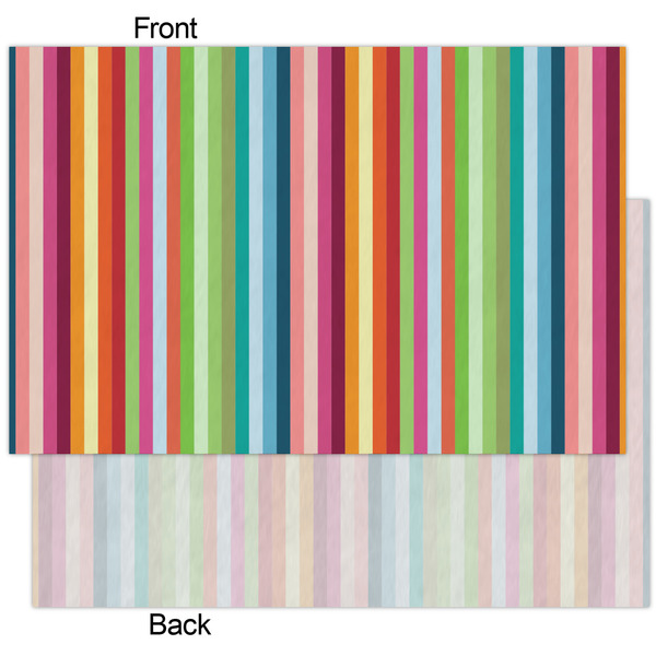 Retro Vertical Stripes Tissue Paper - Heavyweight - XL - Front & Back