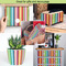 Retro Vertical Stripes Tissue Paper - In Use Collage