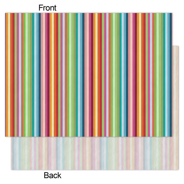 Retro Vertical Stripes Tissue Paper - Lightweight - Large - Front & Back
