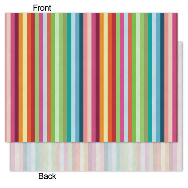 Retro Vertical Stripes Tissue Paper - Lightweight - Medium - Front & Back