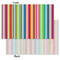 Retro Vertical Stripes Tissue Paper - Lightweight - Small - Front & Back
