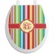 Retro Vertical Stripes Toilet Seat Decal (Personalized)