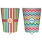 Retro Vertical Stripes Trash Can White - Front and Back - Apvl