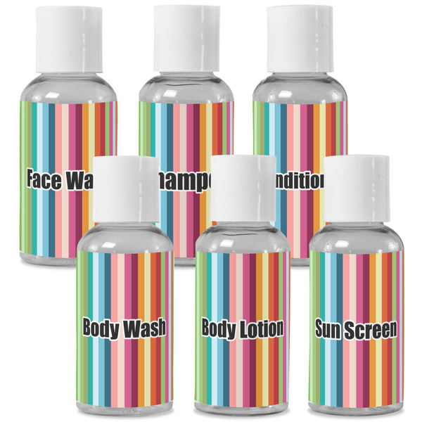 Custom Retro Vertical Stripes Travel Bottles (Personalized)