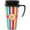 Retro Vertical Stripes Acrylic Travel Mug with Handle (Personalized)