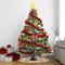 Retro Vertical Stripes Tree Skirt - In context
