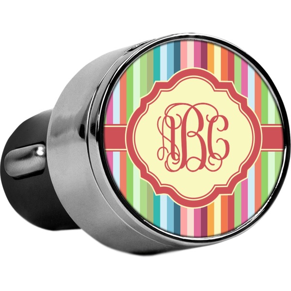 Custom Retro Vertical Stripes USB Car Charger (Personalized)