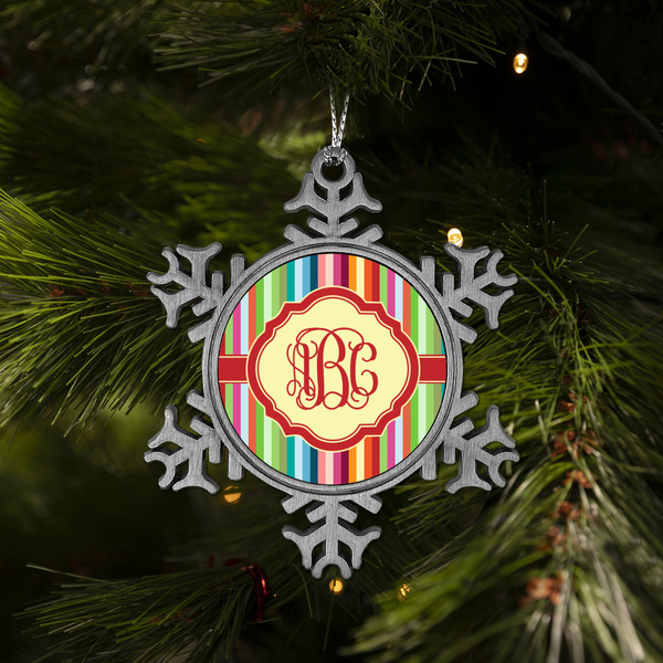 Retro Vertical Stripes Vintage Snowflake - (LIFESTYLE)