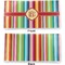 Retro Vertical Stripes Vinyl Check Book Cover - Front and Back