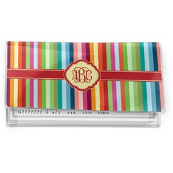 Retro Vertical Stripes Vinyl Checkbook Cover (Personalized)