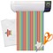Retro Vertical Stripes Heat Transfer Vinyl Sheet (12"x18")