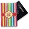 Retro Vertical Stripes Vinyl Passport Holder - Front