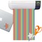Retro Vertical Stripes Sticker Vinyl Sheet (Permanent)