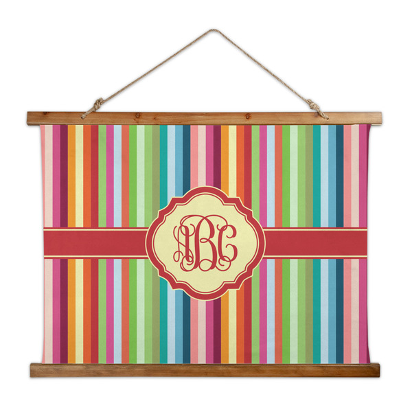 Custom Retro Vertical Stripes Wall Hanging Tapestry - Wide (Personalized)
