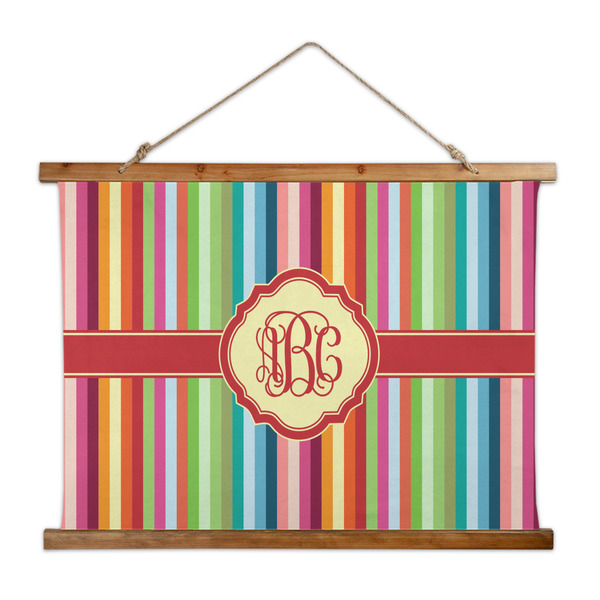 Custom Retro Vertical Stripes Wall Hanging Tapestry - Wide (Personalized)